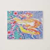 Regenbogen-Engel auf dem Blumen-Gebiet Puzzle (Horizontal)