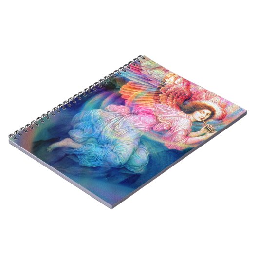 Regenbogen-Engel Notizblock (Linke Seite)