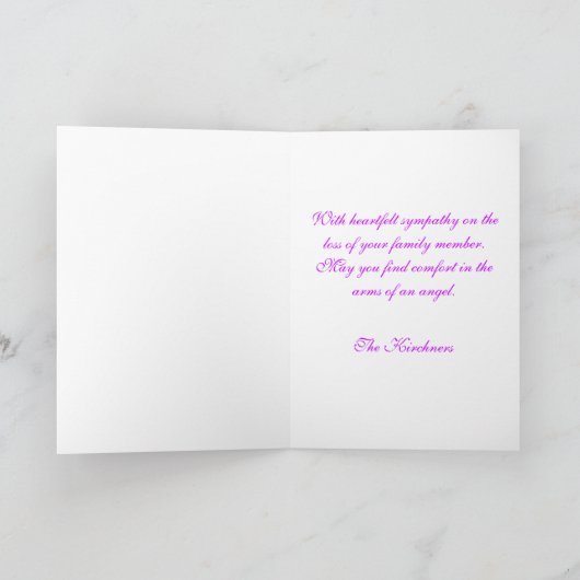 Regenbogen-Engels-Beileid Karte (Innenseite)