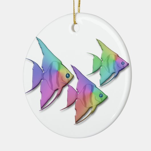 Regenbogen-Engels-Fische Keramikornament (Links)