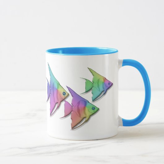 Regenbogen-Engels-Fische Tasse (Rechts)
