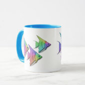 Regenbogen-Engels-Fische Tasse (Vorderseite Links)