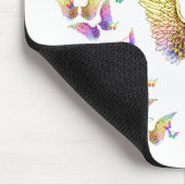 Regenbogen-Engels-Flügel und Halos Mousepad (Ecke)