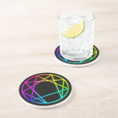 Regenbogen Enneagram Untersetzer (Seite)