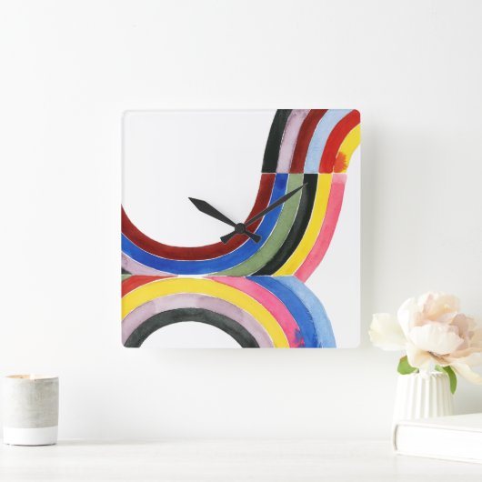 Regenbogen entschlüsselt - Vertikal Quadratische Wanduhr (Zuhause)