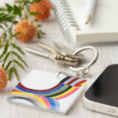 Regenbogen entschlüsselt - Vertikal Schlüsselanhänger (Vorderseite rechts)