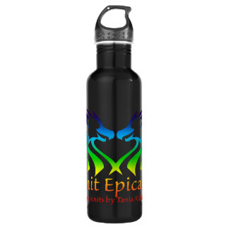 Regenbogen-episches Strick-Logo Waterbottle Trinkflasche