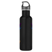 Regenbogen-episches Strick-Logo Waterbottle Trinkflasche (Rückseite)