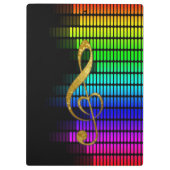 Regenbogen-Equalizer-Clipboart Klemmbrett (Rückseite)
