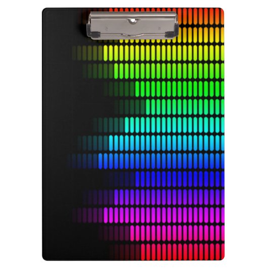 Regenbogen-Equalizer-Clipboart Klemmbrett (Vorderseite)