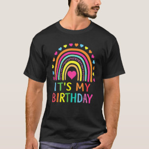 Regenbogen Es ist mein Geburtstag für Damen Teens  T-Shirt