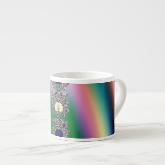 Regenbogen Espressotasse (Vorderseite Rechts)