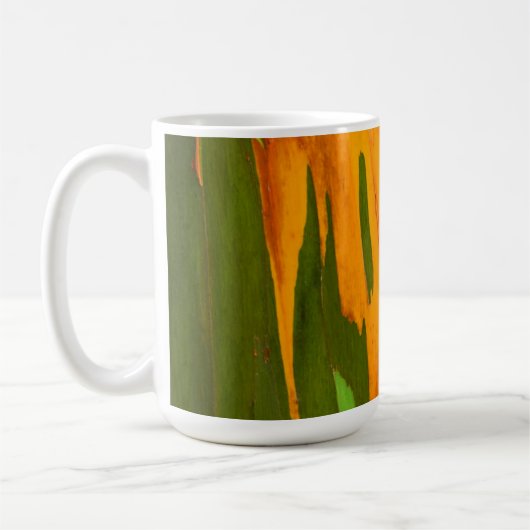 Regenbogen-Eukalyptus-Rinde, Hawaii Kaffeetasse (Links)