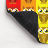 Regenbogen-Eulen Mousepad (Ecke)