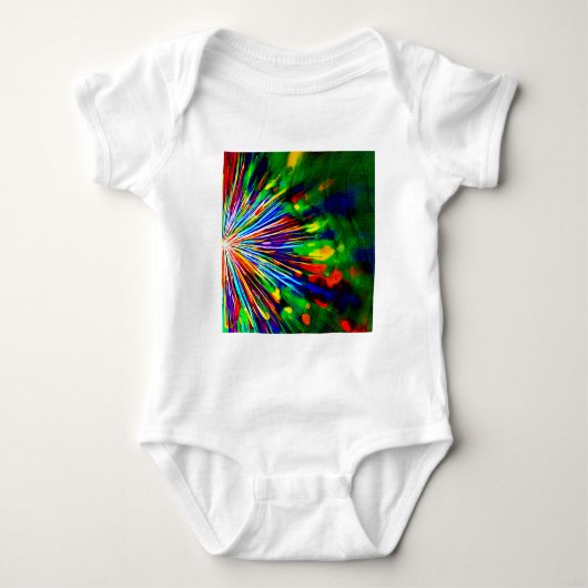 Regenbogen Explosion Baby Strampler (Vorderseite)