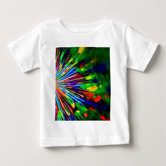 Regenbogen Explosion Baby T-shirt (Vorderseite)