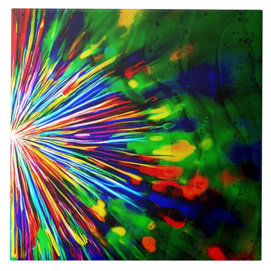 Regenbogen Explosion Fliese (Vorderseite)