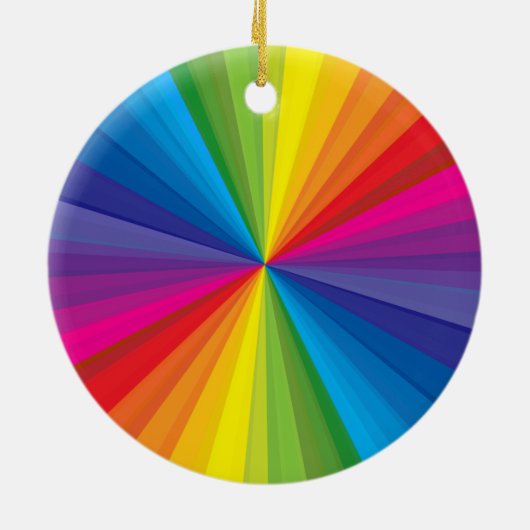 Regenbogen-Explosion Keramikornament (Hinten)