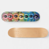 Regenbogen Eyez Tropfen Skateboard (Horizontal)