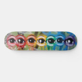 Regenbogen Eyez Tropfen Skateboard (Horizontal)