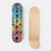 Regenbogen Eyez Tropfen Skateboard (Vorderseite)