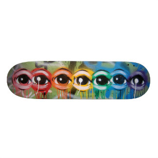 Regenbogen Eyez Tropfen Skateboard