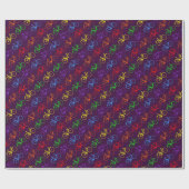 Regenbogen-Fahrräder Geschenkpapier (Flach)