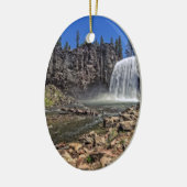 Regenbogen-Fälle Keramik Ornament (Links)