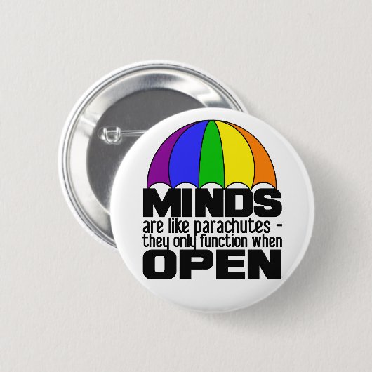 Regenbogen-Fallschirmknopf Button (Vorne & Hinten)