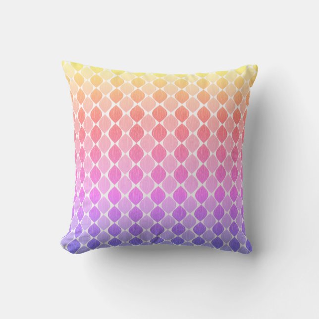 Regenbogen fallt Muster Reversible Throw Pillow Kissen (Vorderseite)