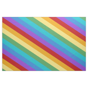 Regenbogen-Farbdiagonales Streifen-Muster-Gewebe Stoff