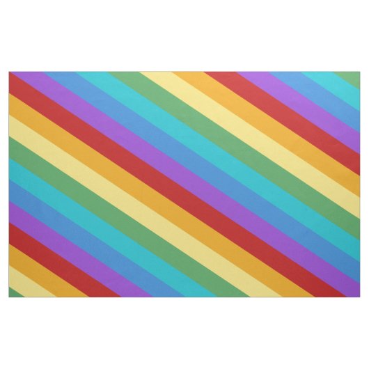 Regenbogen-Farbdiagonales Streifen-Muster-Gewebe Stoff (Fat Quarter (45,7 x 55,9 cm))