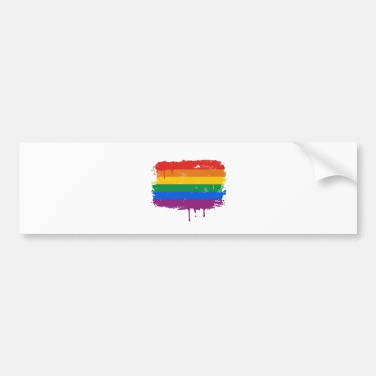 Regenbogen-Farbe Autoaufkleber (Vorne)