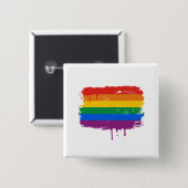 Regenbogen-Farbe Button (Vorne & Hinten)