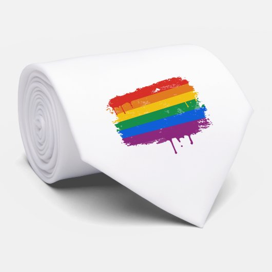 Regenbogen-Farbe Krawatte (Gerollt)