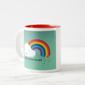 Regenbogen-Farbe Zweifarbige Tasse (Vorderseite Links)