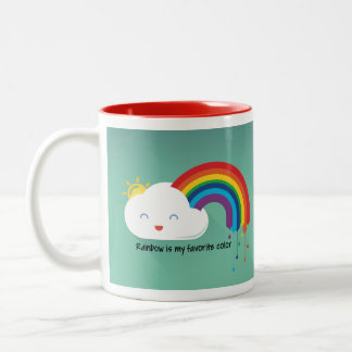 Regenbogen-Farbe Zweifarbige Tasse