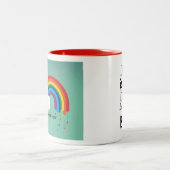 Regenbogen-Farbe Zweifarbige Tasse (Mittel)