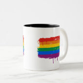 Regenbogen-Farbe Zweifarbige Tasse (VorderseiteRechts)