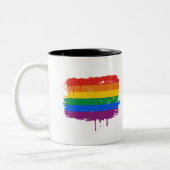 Regenbogen-Farbe Zweifarbige Tasse (Links)