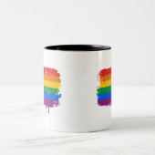 Regenbogen-Farbe Zweifarbige Tasse (Mittel)