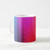 Regenbogen Farben abstrakter Hintergrund. Gradient Kaffeetasse (Vorderseite Links)