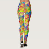 Regenbogen-Farben des Blumen-Powers Leggings (Rückseite)