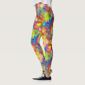 Regenbogen-Farben des Blumen-Powers Leggings (Links)