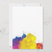 Regenbogen-Farben-Explosion-Hochzeit Einladung (Rückseite)