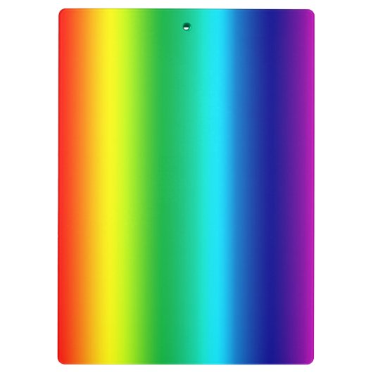 Regenbogen-Farben Klemmbrett (Rückseite)