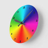 Regenbogen-Farben Runde Wanduhr (Winkel)
