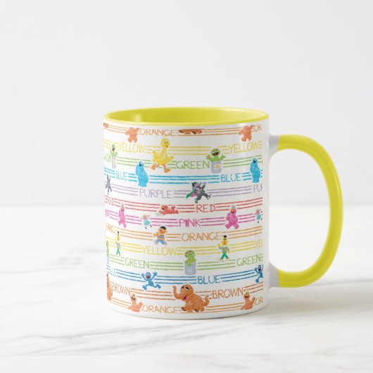 Regenbogen-Farben-Sesam-Pals-Muster Tasse (Rechts)