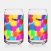 Regenbogen-Farben-Splash Dosenglas (Vorderseite)