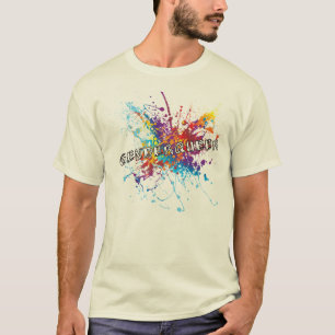 Regenbogen-Farben-Spritzen Genderqueer T - Shirt